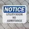 Signmission Utility Room No Admittance OSHA Notice Sign, Plastic, 14in W x 10in L, 2PK OS-2PACK-NS-P-1014-L-18846 - alternate 5